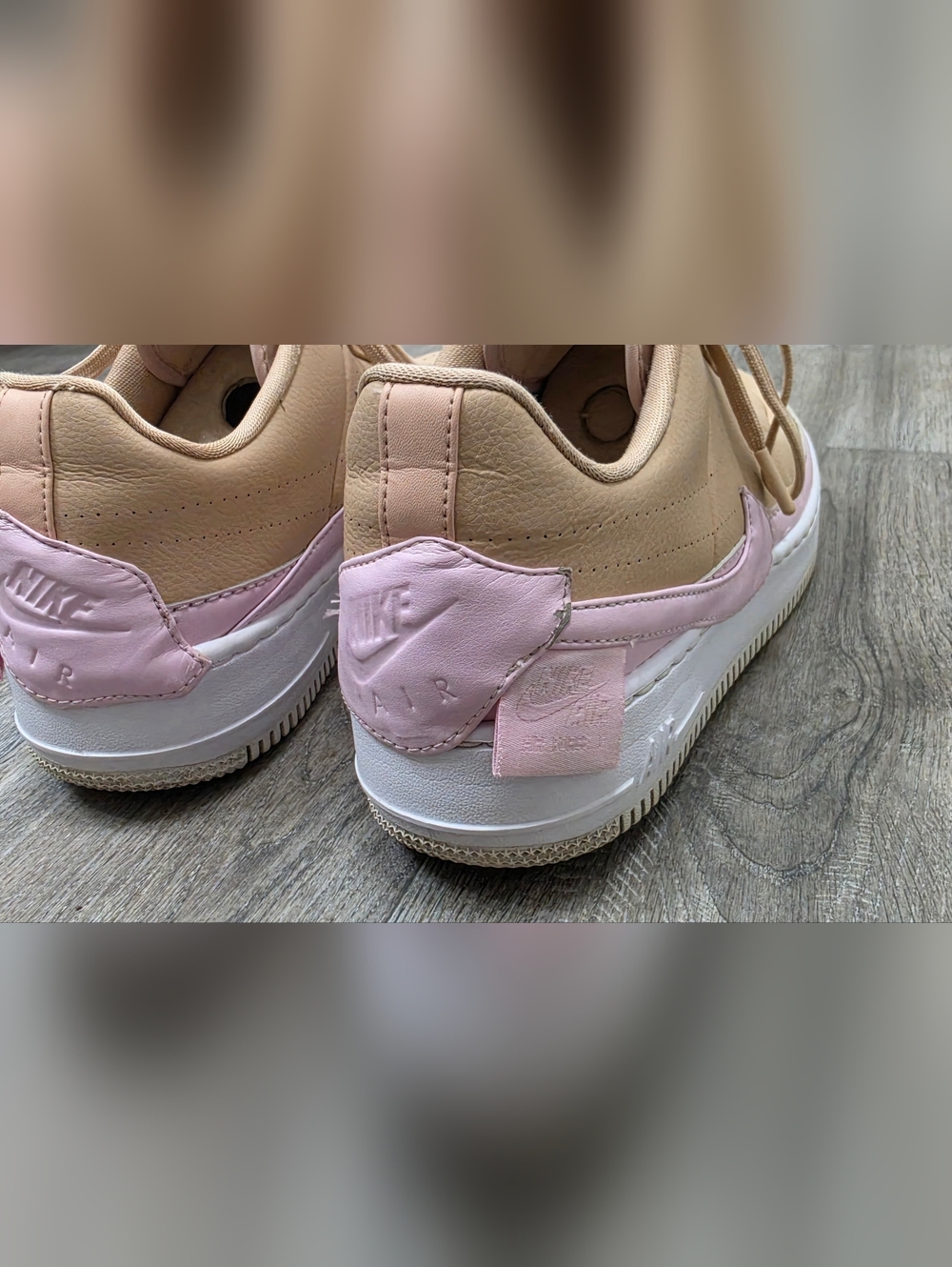 Women's Nike Air Force 1 Jester XX Bio Beige, Pink, & White-Size 11 - Picture 6 of 10